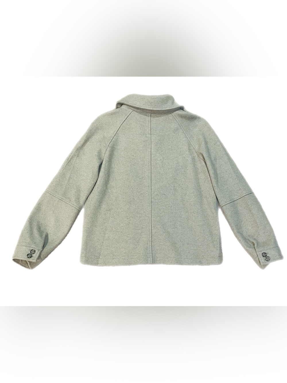 Anthropologie Avec Les Filles Relaxed Zip Front Shacket Oatmeal Felted Jacket S - Picture 5 of 9